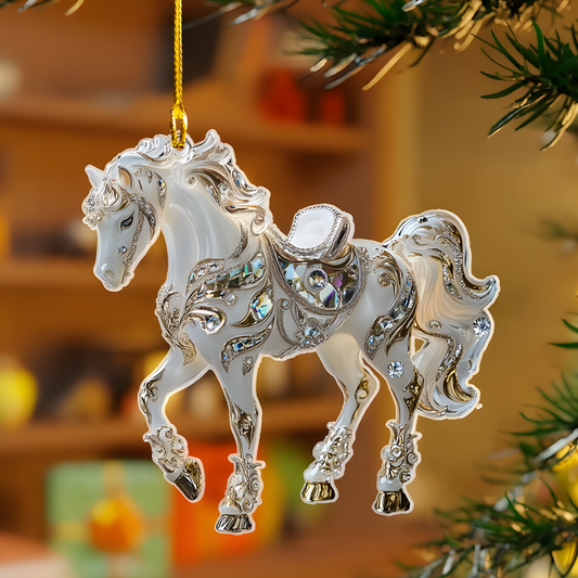 Weihnachtsbaumschmuck Pferd Acryl Strass Hängende Baumdekoration