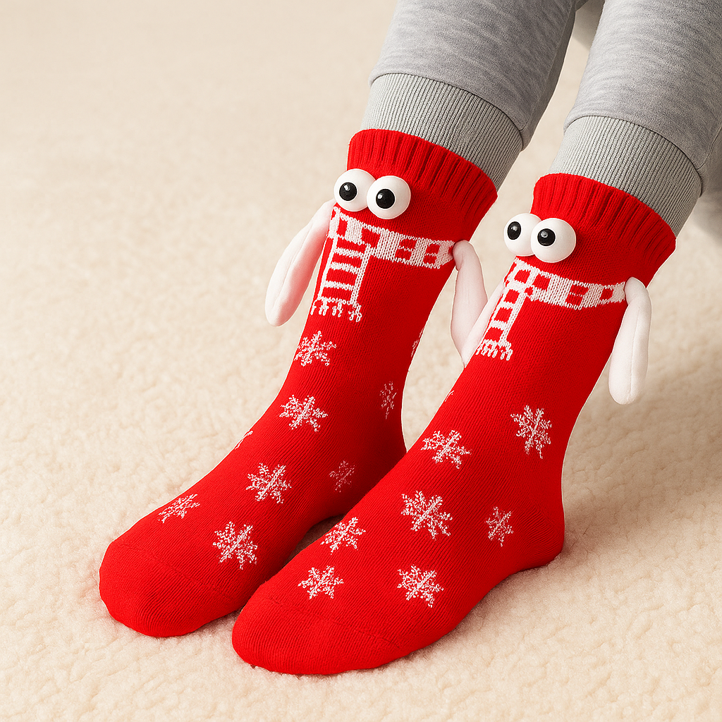 Christmas Stockings 3D Cartoon Winter Cozy Funny Novelty Gift