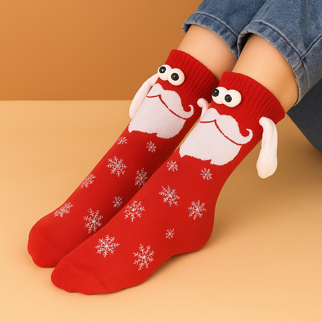 Christmas Stockings 3D Cartoon Winter Cozy Funny Novelty Gift