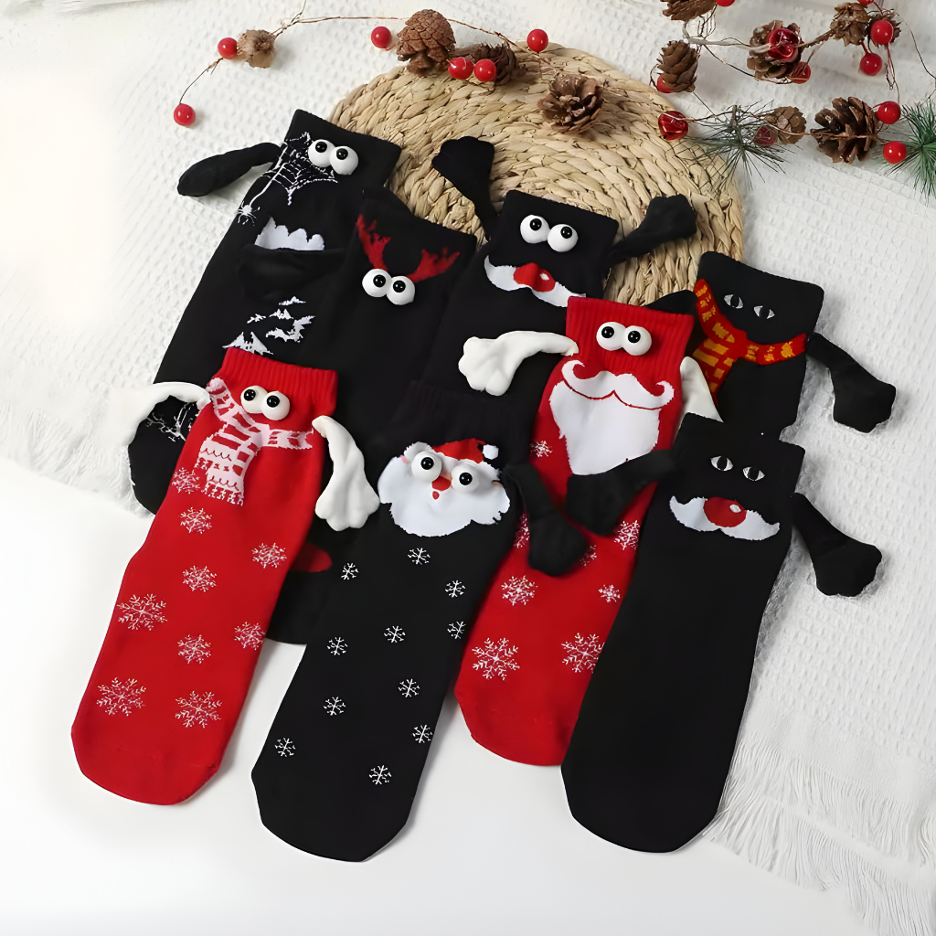 Weihnachtsstrümpfe 3D Cartoon Winter Gemütlich Lustiges Neuheit Geschenk