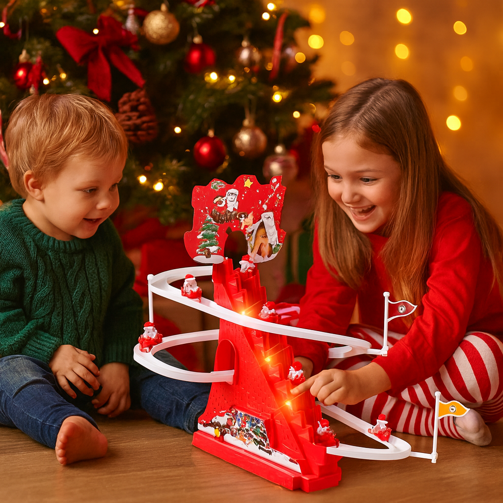 Christmas Toy Santa Claus Slide Track