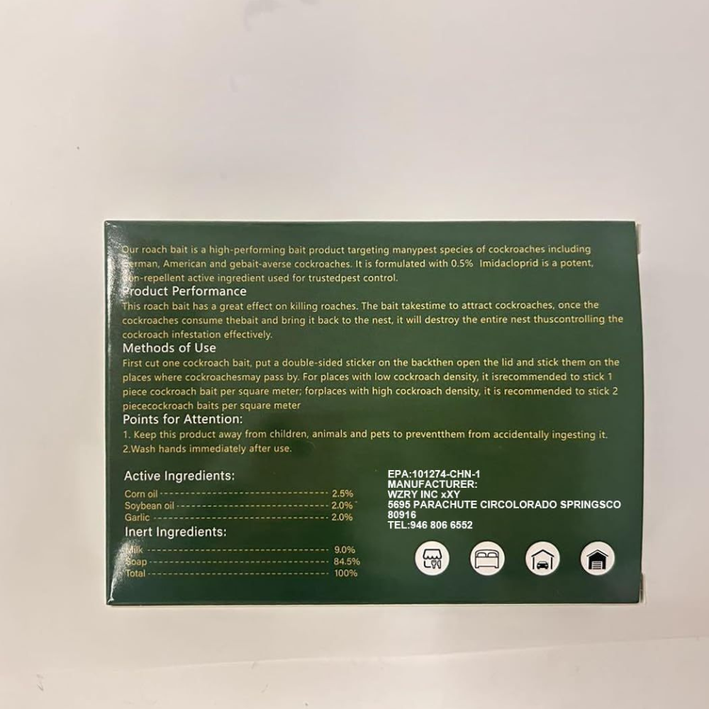 Cockroach Trap Natural Insect Repellent Safe Home Long Lasting Control