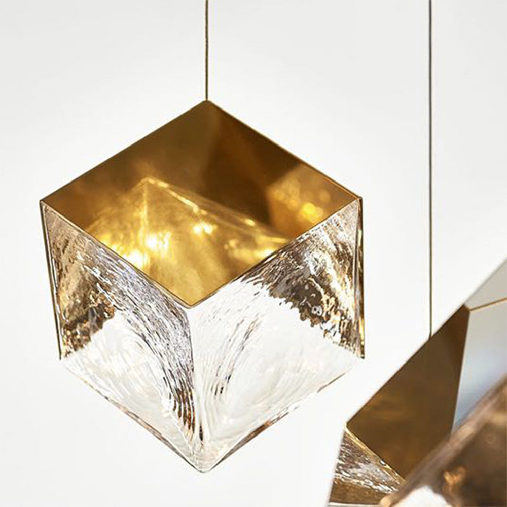 Elegant Irregular Crystal Pendant Light - Luxury Lobby LED Cube Lighting Fixture for Modern Interiors and Stylish Spaces