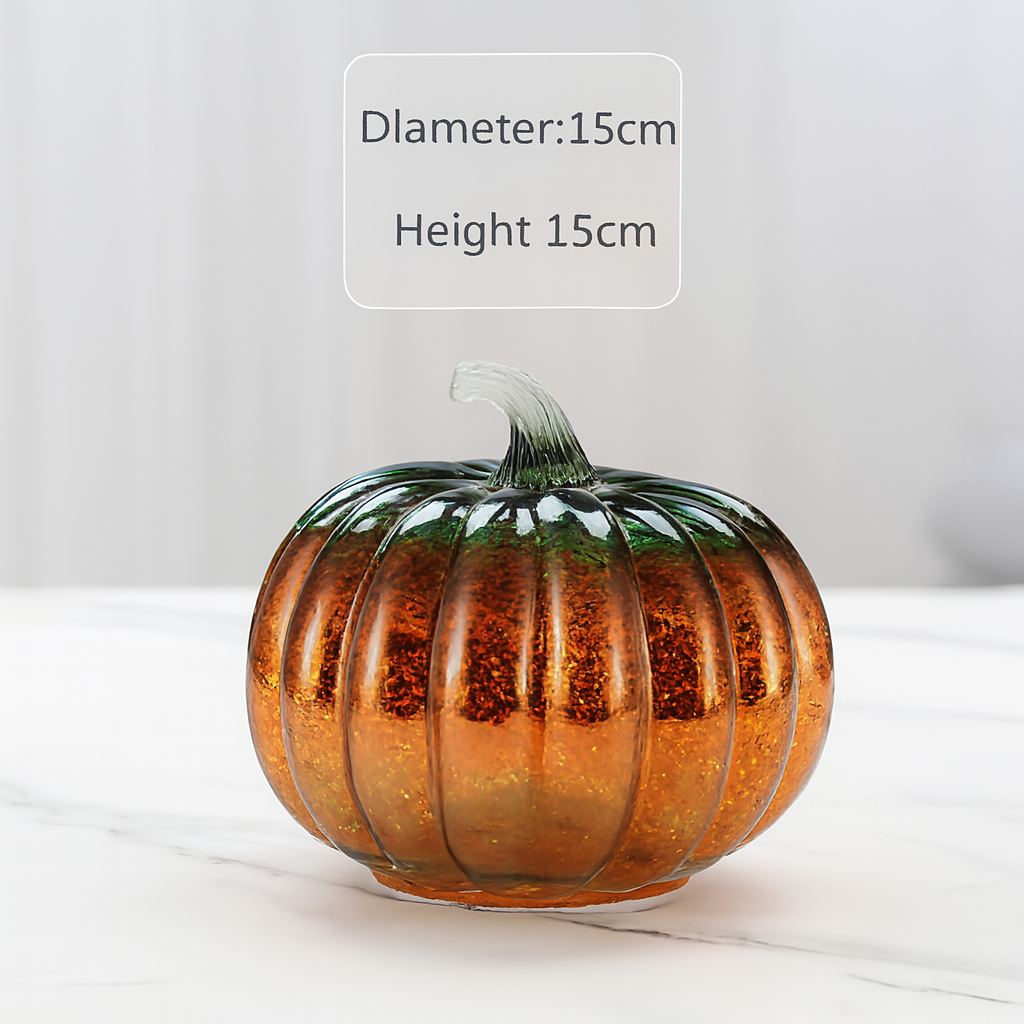Halloween Dekorationen Glas Kürbis LED Lichter Set