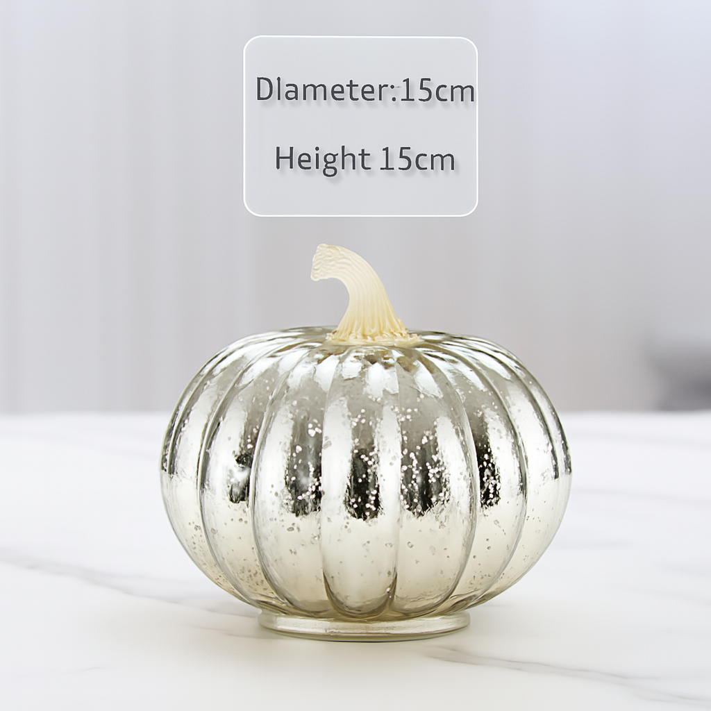 Halloween Dekorationen Glas Kürbis LED Lichter Set