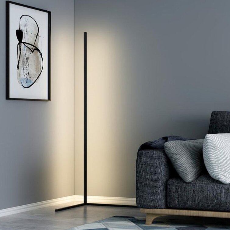 Floor Lamp Black LED Corner Lighting