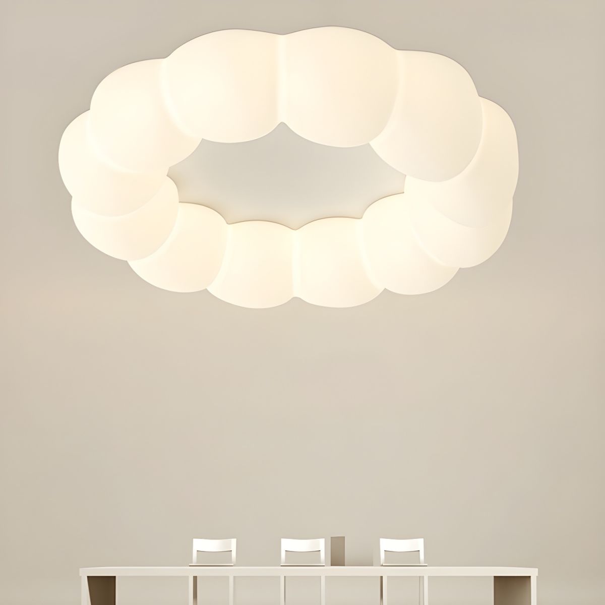 Elegant White Cloud Ceiling Light Fixture for Soft Ambient Illumination in Modern Home Décor