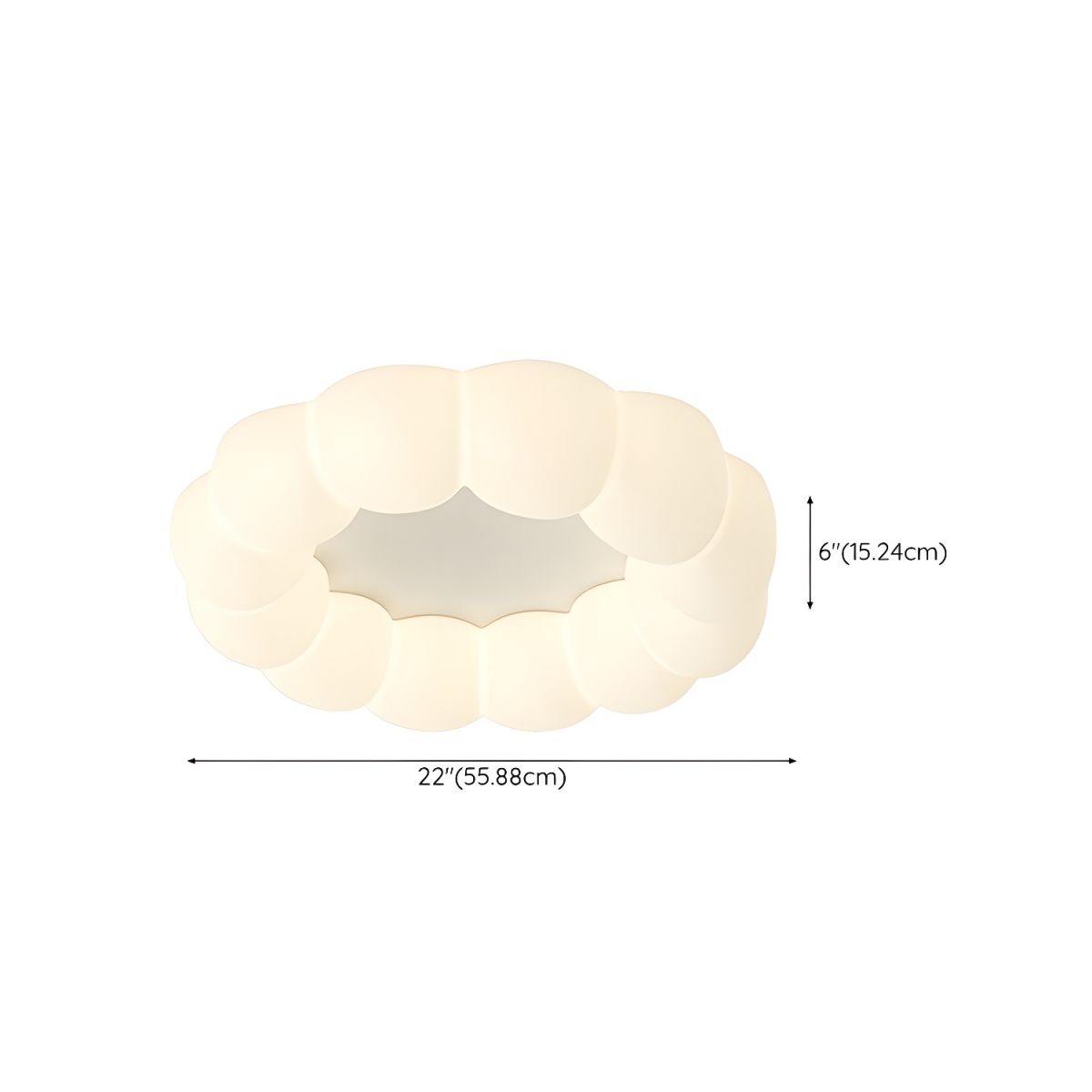 Elegant White Cloud Ceiling Light Fixture for Soft Ambient Illumination in Modern Home Décor