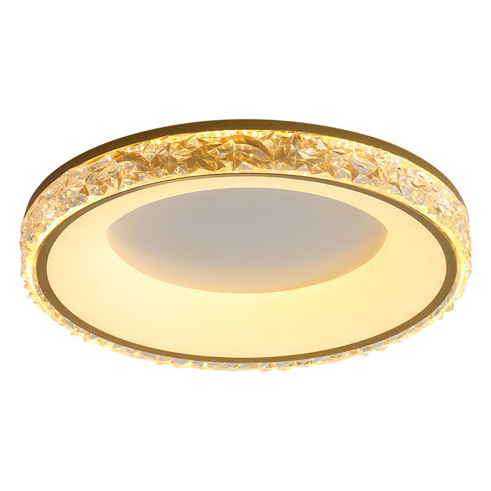 Contemporary Round Acrylic Flush Mount Ceiling Light Fixture for Modern Interiors and Stylish Home Décor