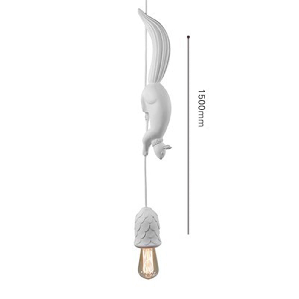 Charming Squirrel Resin Pendant Light Fixture for a Whimsical Touch in Your Home Décor