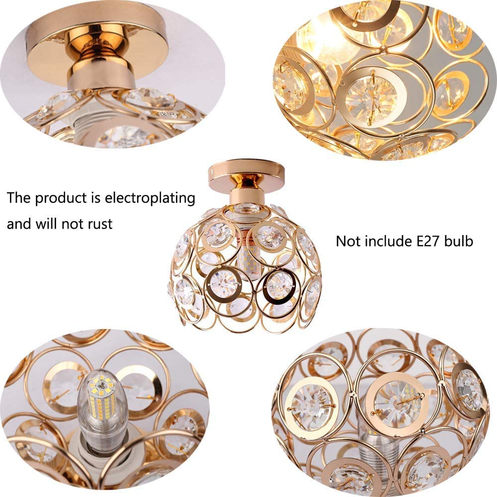 Elegant Art Gold Creative Glass Ceiling Light for Hallway - Stylish Illumination for Your Home Décor