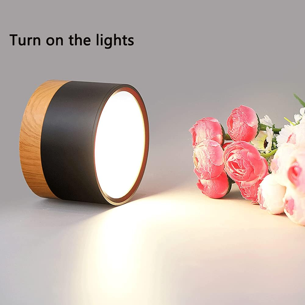 Ceiling Light with Pink Flush Wood Finish