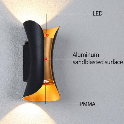 Applique murale LED extérieure en aluminium étanche