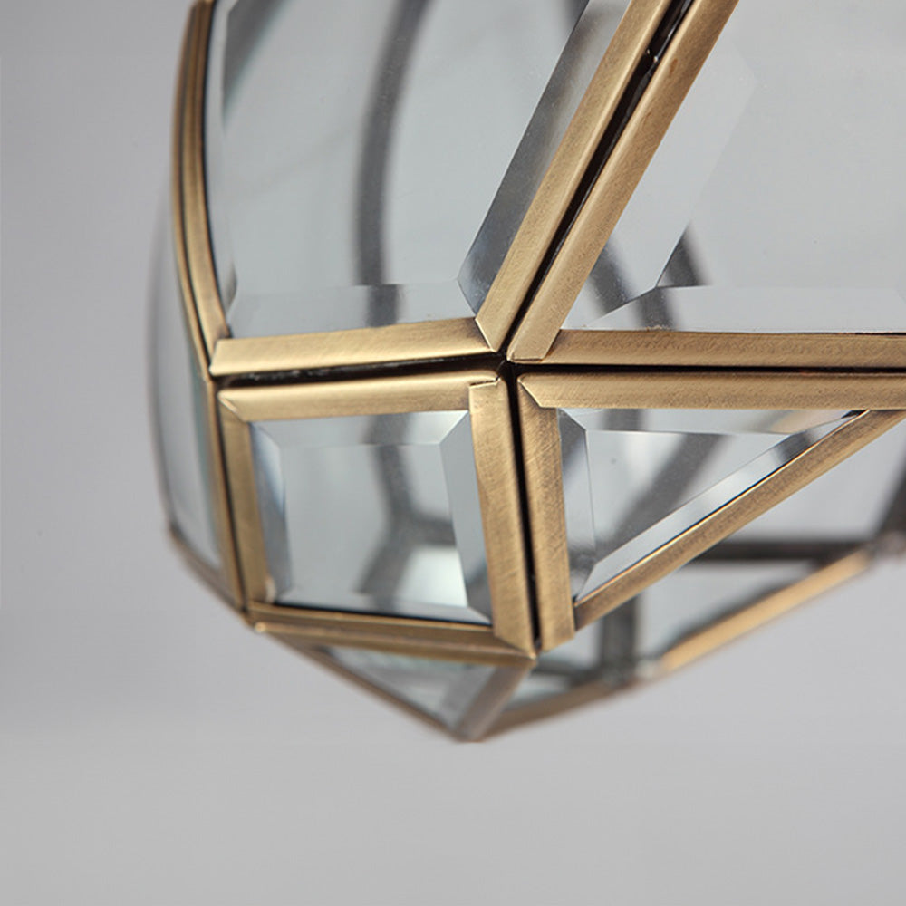 Vintage Copper Geometric Ceiling Light for Hallways - Elegant Retro Design to Illuminate Your Home with Style