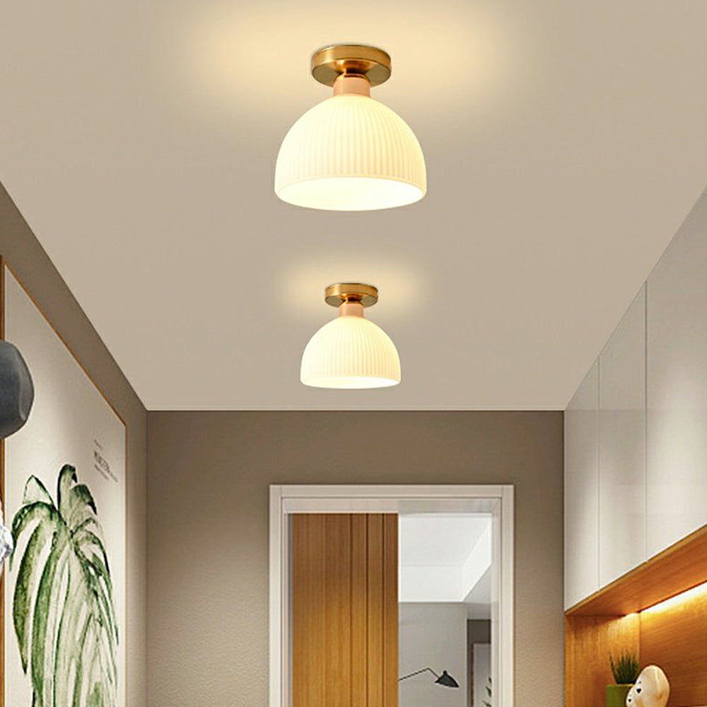 Elegant Gold Mini Glass Ceiling Light for Hallway - Stylish Illumination Fixture for Home Decor and Ambient Lighting