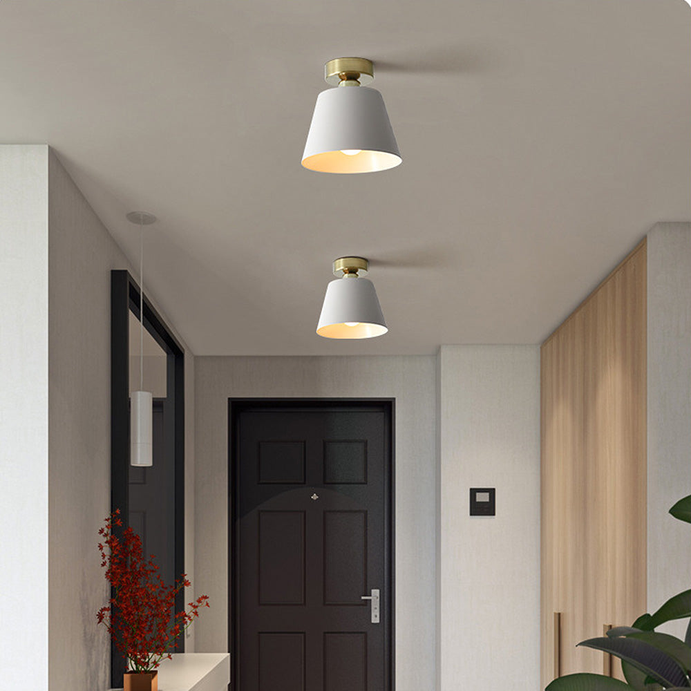 Modern Conical Iron Ceiling Light Fixture - Stylish Contemporary Pendant Lighting for Home and Office Spaces