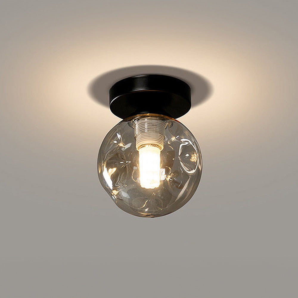 Nordic Inspired Simple Clear Glass Ceiling Light Fixture for Modern Home Décor and Elegant Illumination Solutions