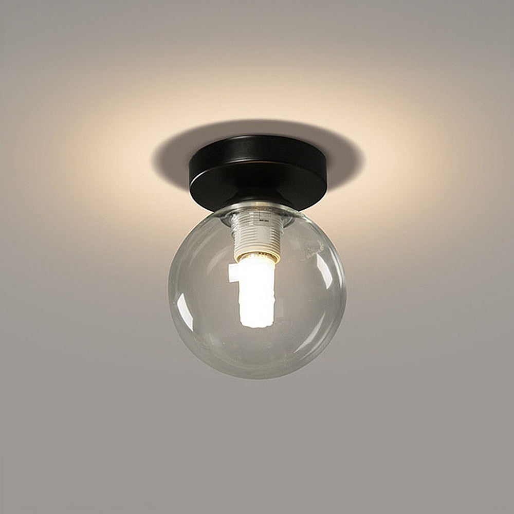 Nordic Inspired Simple Clear Glass Ceiling Light Fixture for Modern Home Décor and Elegant Illumination Solutions