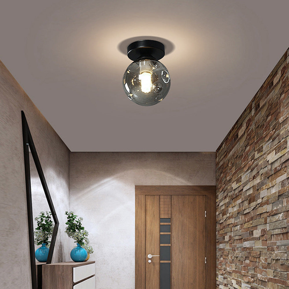 Nordic Inspired Simple Clear Glass Ceiling Light Fixture for Modern Home Décor and Elegant Illumination Solutions