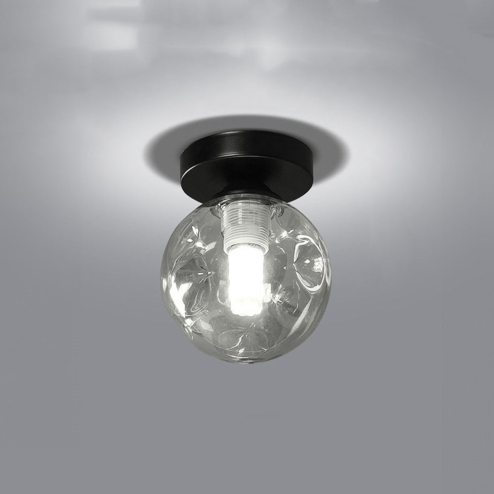 Nordic Inspired Simple Clear Glass Ceiling Light Fixture for Modern Home Décor and Elegant Illumination Solutions