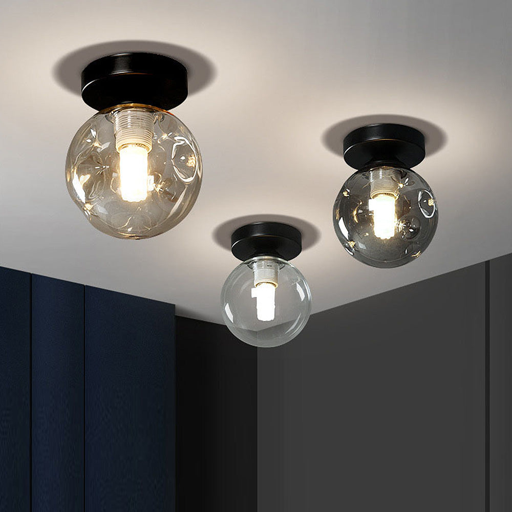 Nordic Inspired Simple Clear Glass Ceiling Light Fixture for Modern Home Décor and Elegant Illumination Solutions