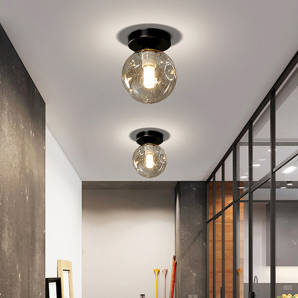 Nordic Inspired Simple Clear Glass Ceiling Light Fixture for Modern Home Décor and Elegant Illumination Solutions