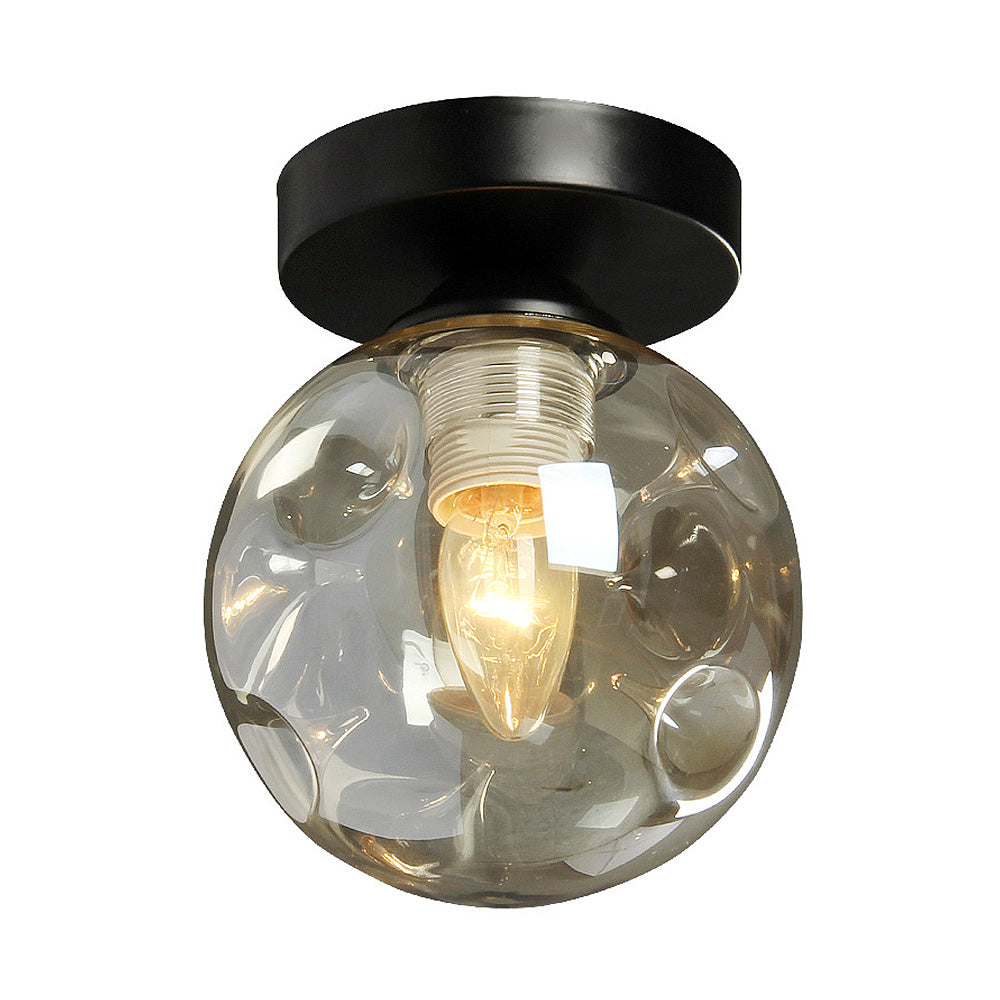 Nordic Inspired Simple Clear Glass Ceiling Light Fixture for Modern Home Décor and Elegant Illumination Solutions