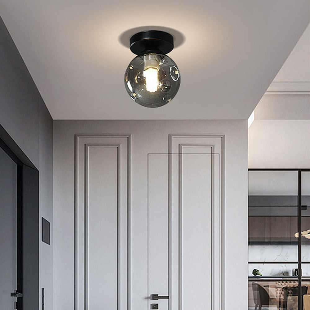 Nordic Inspired Simple Clear Glass Ceiling Light Fixture for Modern Home Décor and Elegant Illumination Solutions