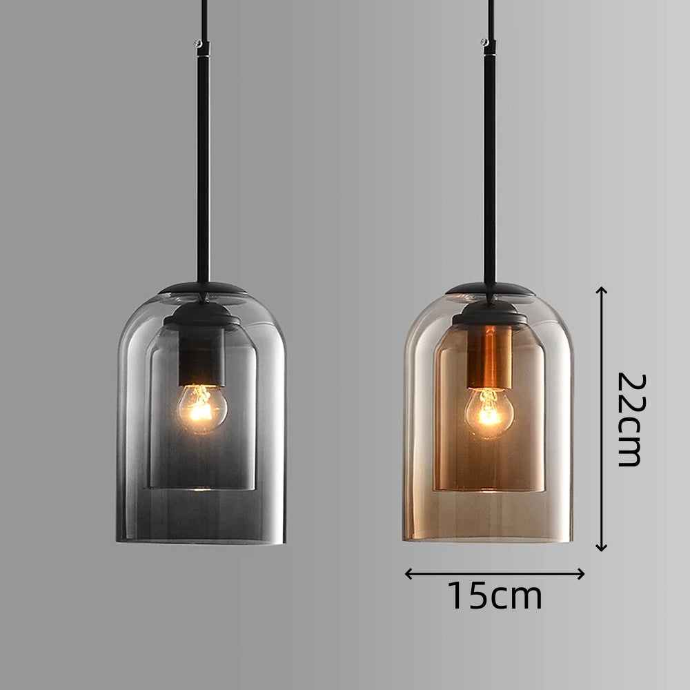 Minimalist Double Layer Pendant Light for Dining Room - Stylish Small Ceiling Fixture for Contemporary Interiors