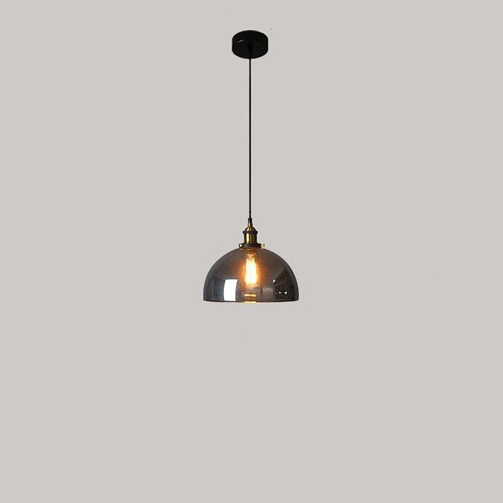 Nordic Style Clear Glass Bedside Pendant Light - Elegant Hanging Lamp for Bedroom Lighting and Home Decor