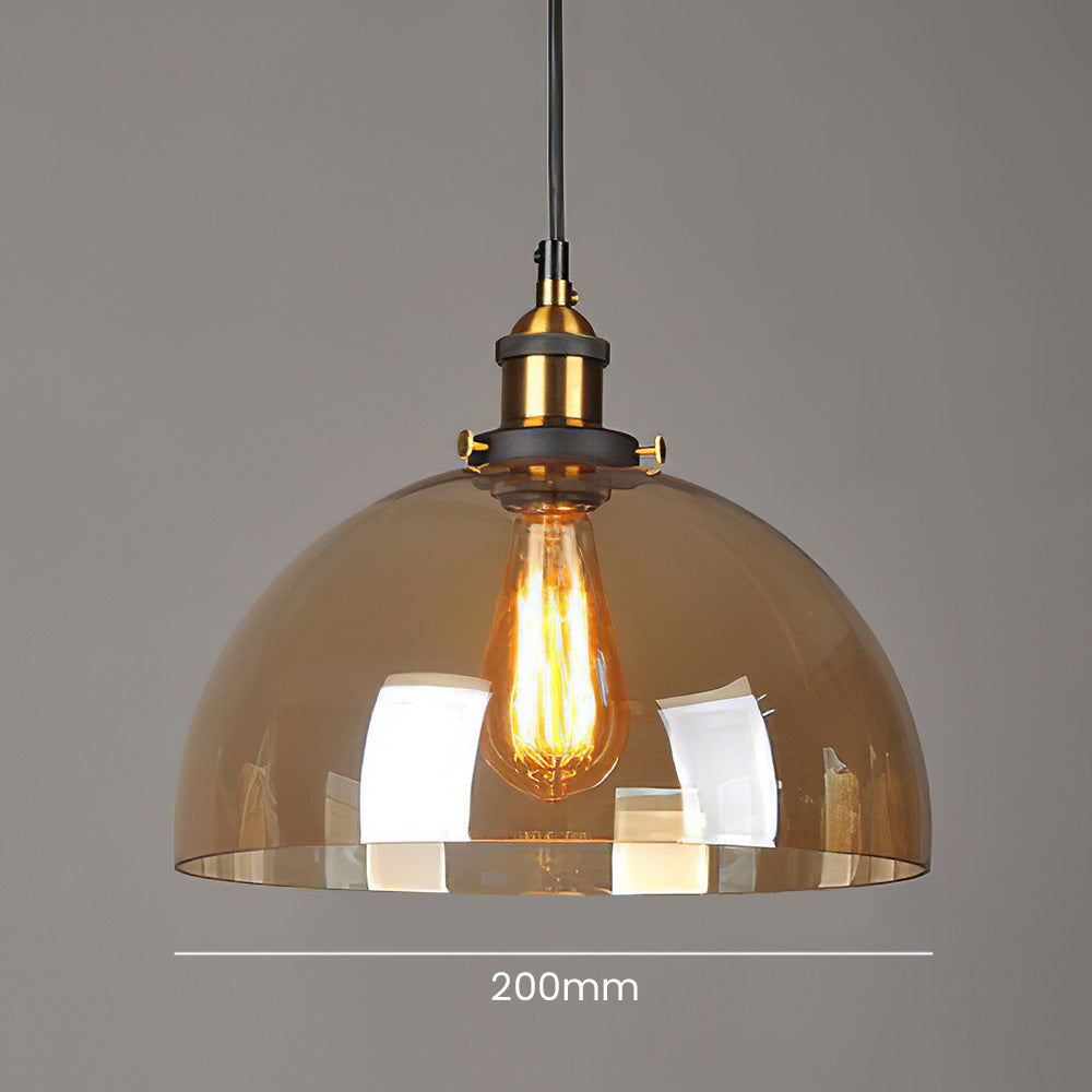 Nordic Style Clear Glass Bedside Pendant Light - Elegant Hanging Lamp for Bedroom Lighting and Home Decor