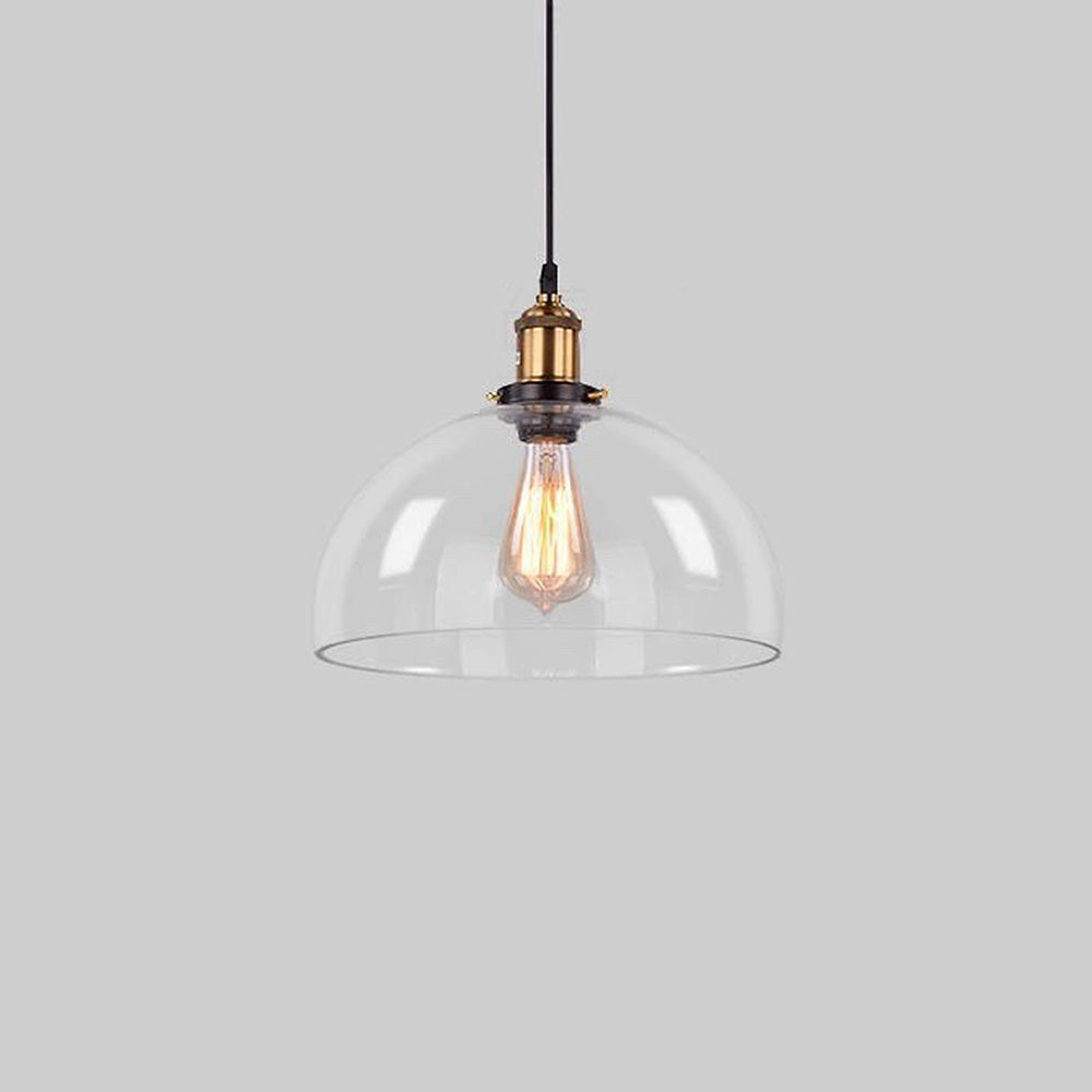 Nordic Style Clear Glass Bedside Pendant Light - Elegant Hanging Lamp for Bedroom Lighting and Home Decor