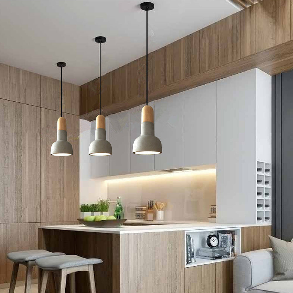 Modern Simple Concrete Stained Pendant Light Fixture for Contemporary Home Décor and Stylish Illumination