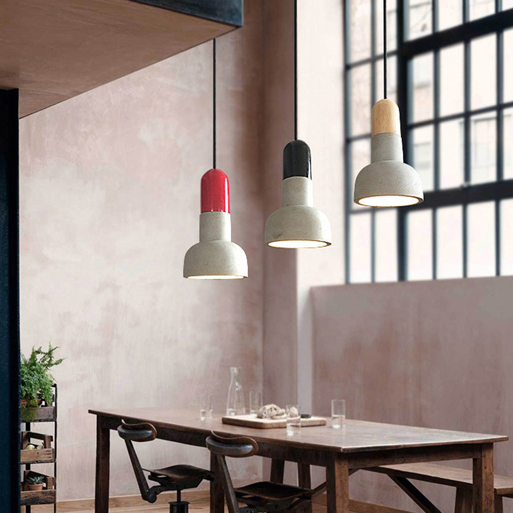 Modern Simple Concrete Stained Pendant Light Fixture for Contemporary Home Décor and Stylish Illumination