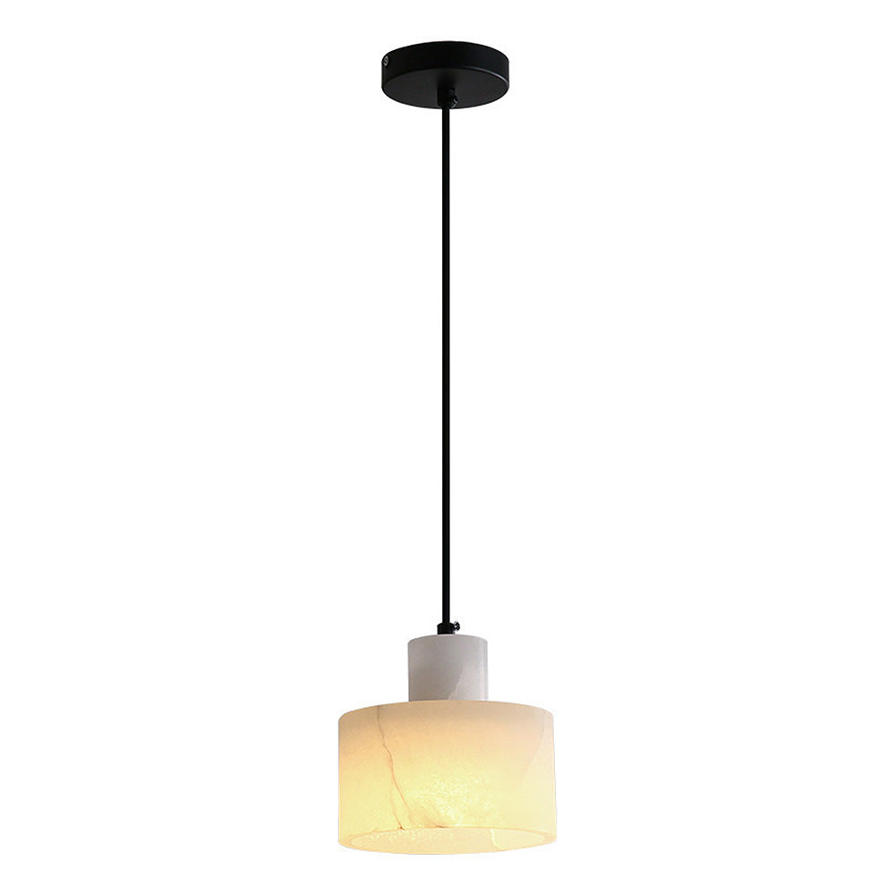 Elegant White Marble Pendant Light for Industrial Spaces - Modern Design, Stylish Illumination, Perfect for Home or Office Decor