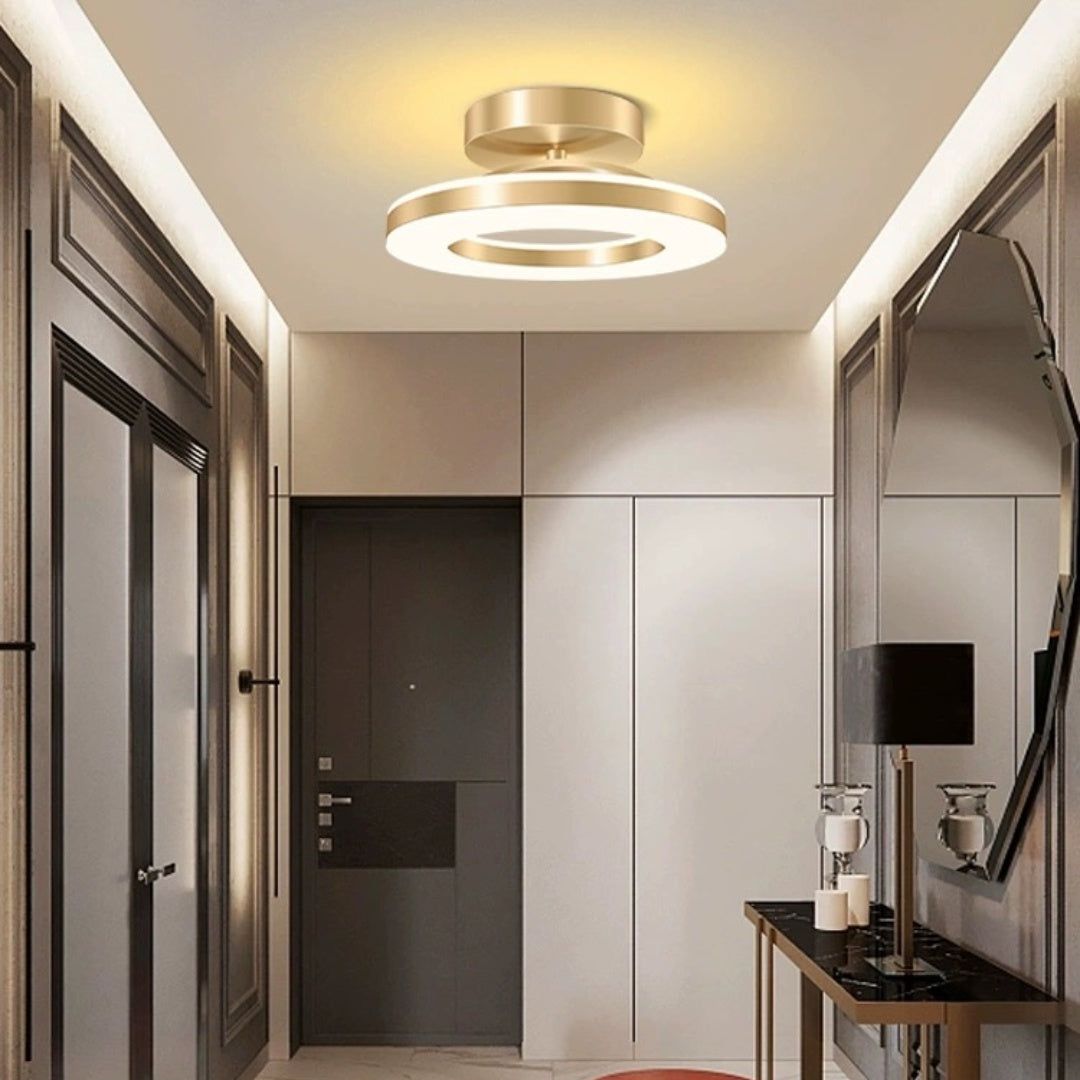 Contemporary Iron LED Ceiling Light for Hallways - Stylish Modern Illumination for Your Home Entrance and Corridors