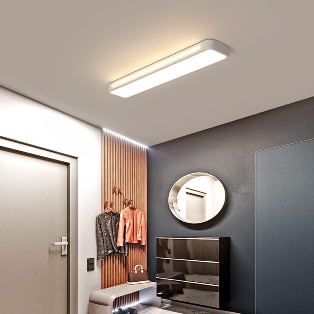 Nordic Minimalist Long LED Ceiling Light Fixture - Modern Design for Elegant Home Illumination and Stylish Ambiance