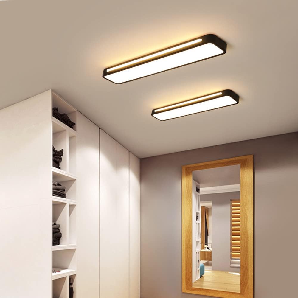 Nordic Minimalist Long LED Ceiling Light Fixture - Modern Design for Elegant Home Illumination and Stylish Ambiance