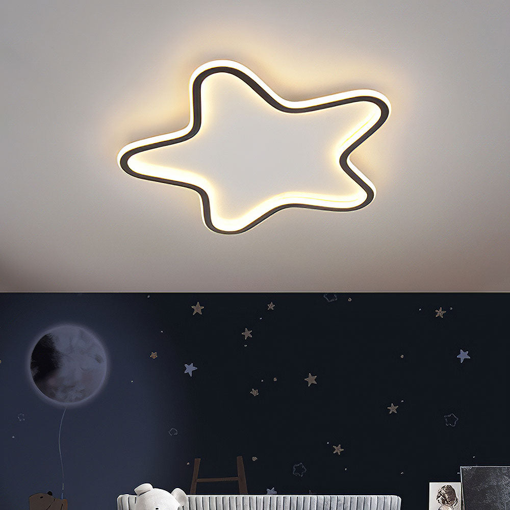 Creative Star-Shaped LED Ceiling Light for Children's Rooms - Fun and Whimsical Illumination for Kids' Spaces