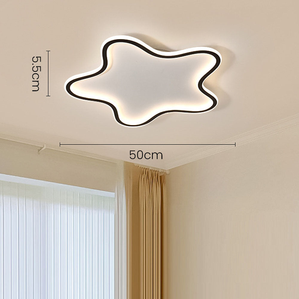 Creative Star-Shaped LED Ceiling Light for Children's Rooms - Fun and Whimsical Illumination for Kids' Spaces