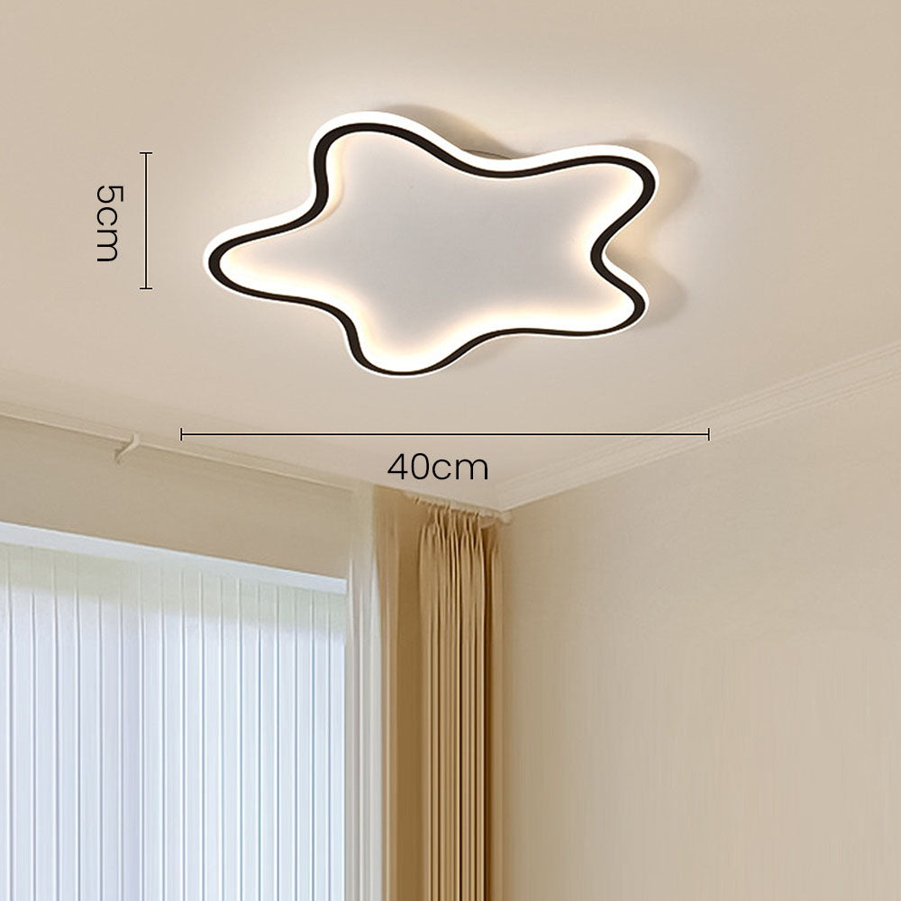 Creative Star-Shaped LED Ceiling Light for Children's Rooms - Fun and Whimsical Illumination for Kids' Spaces