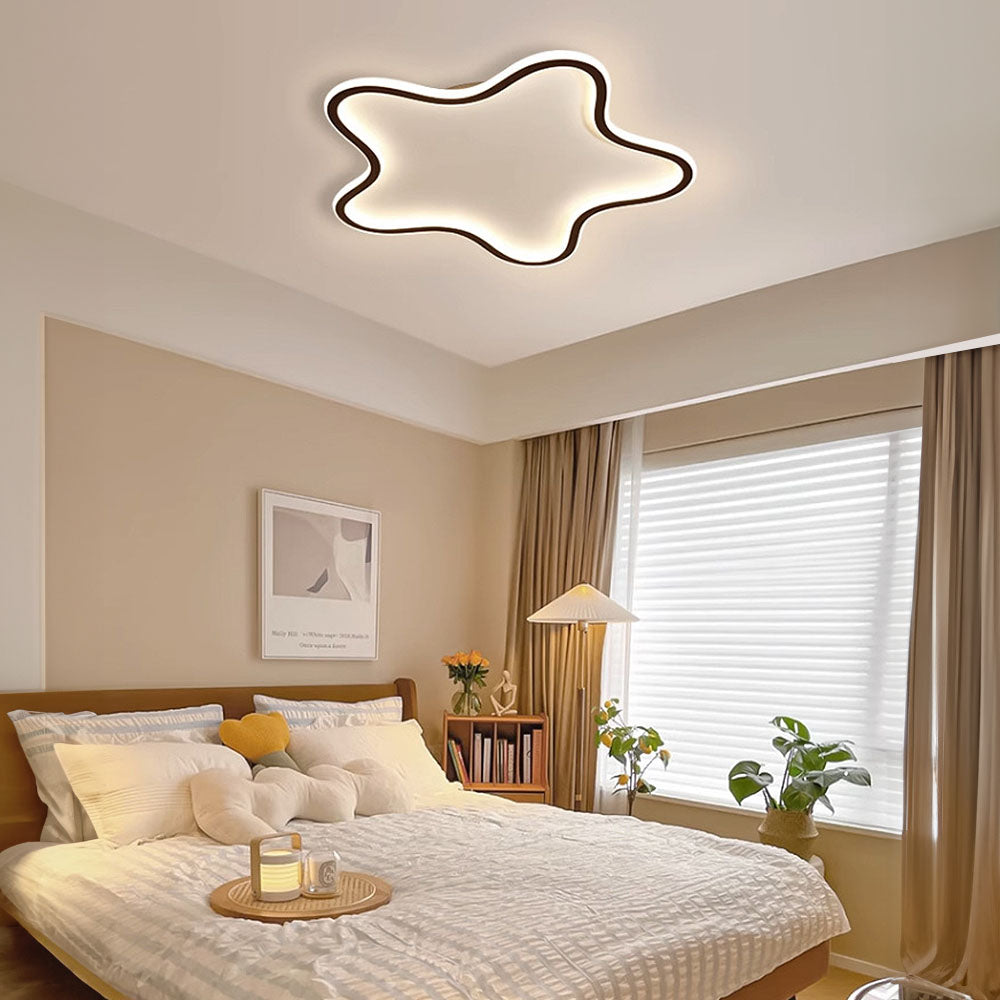 Creative Star-Shaped LED Ceiling Light for Children's Rooms - Fun and Whimsical Illumination for Kids' Spaces