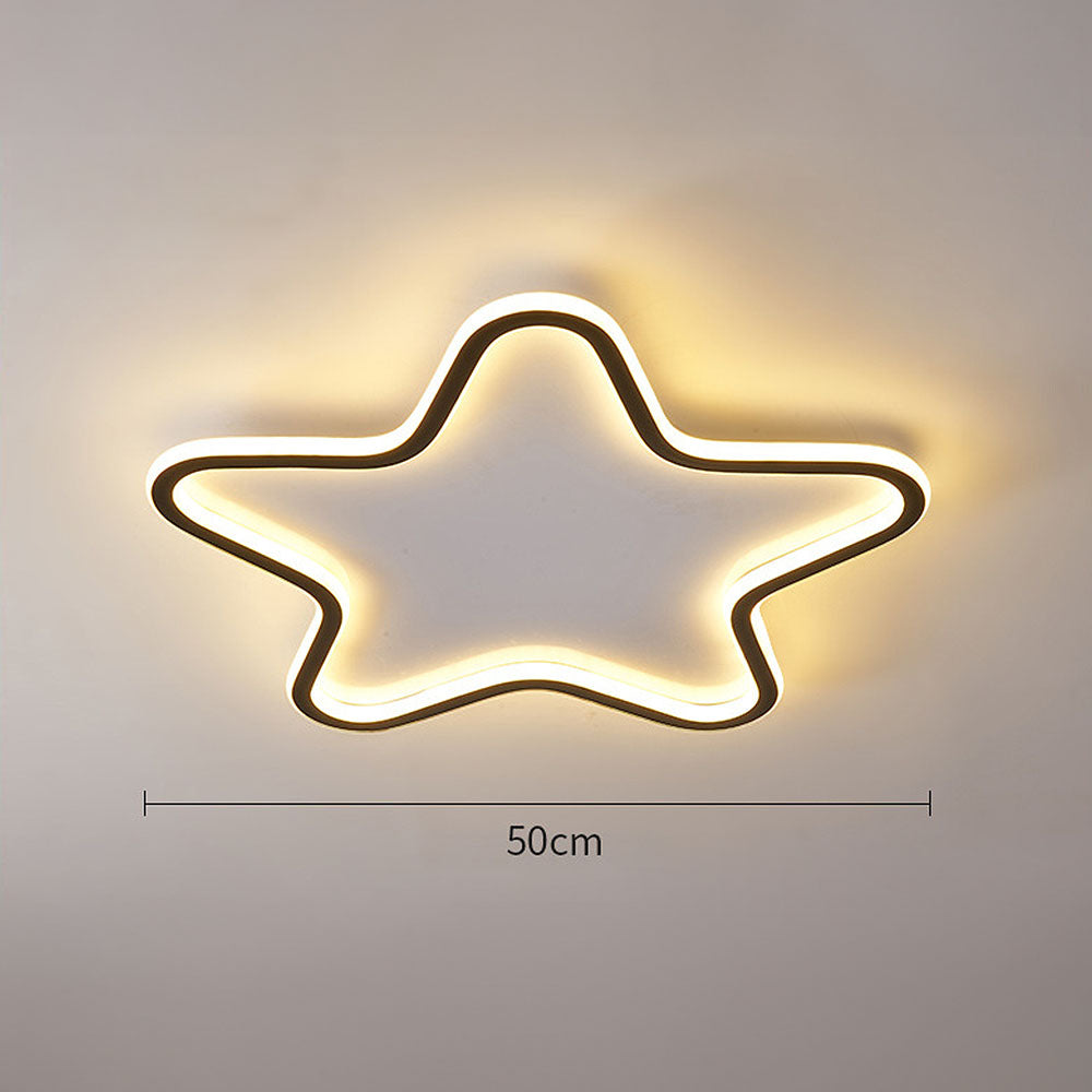 Creative Star-Shaped LED Ceiling Light for Children's Rooms - Fun and Whimsical Illumination for Kids' Spaces