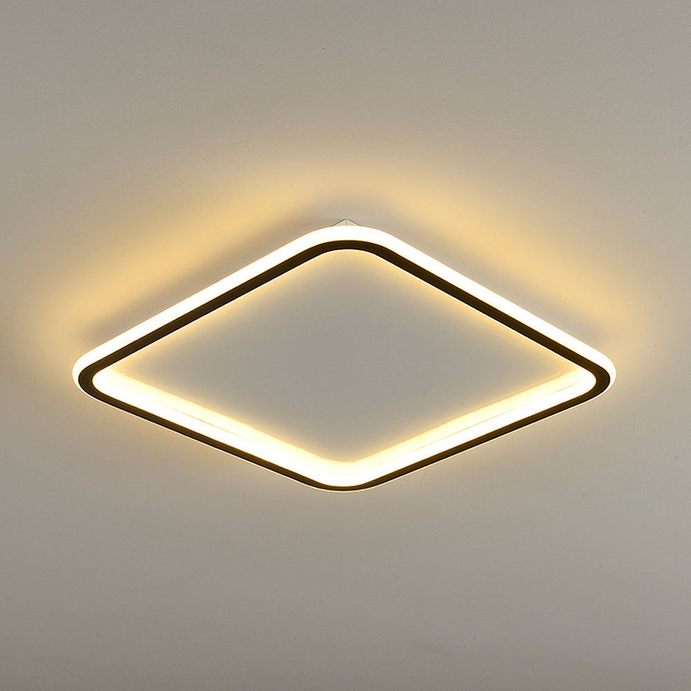 Modern Geometry Square LED Ceiling Light for Bedroom - Sleek Design and Soft Illumination for a Stylish Atmosphere