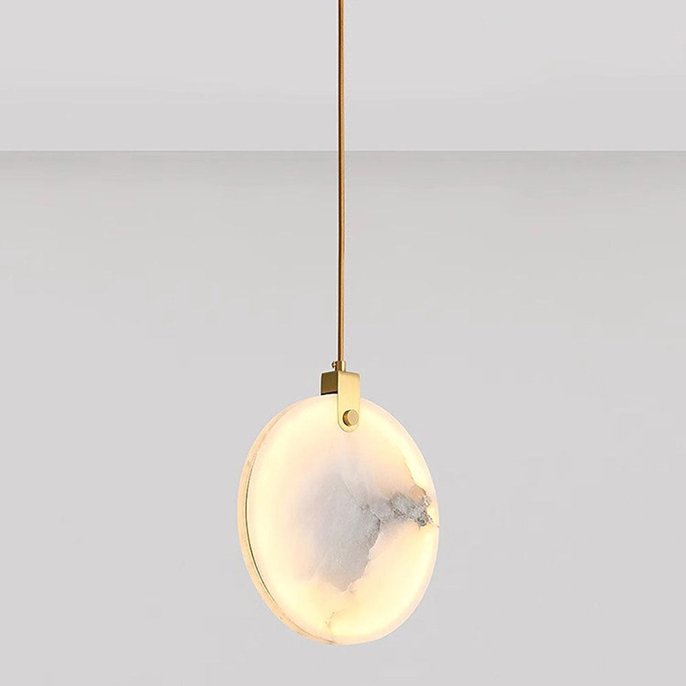 Sleek White Marble LED Pendant Lights for Minimalist Elegance in Contemporary Home Decor