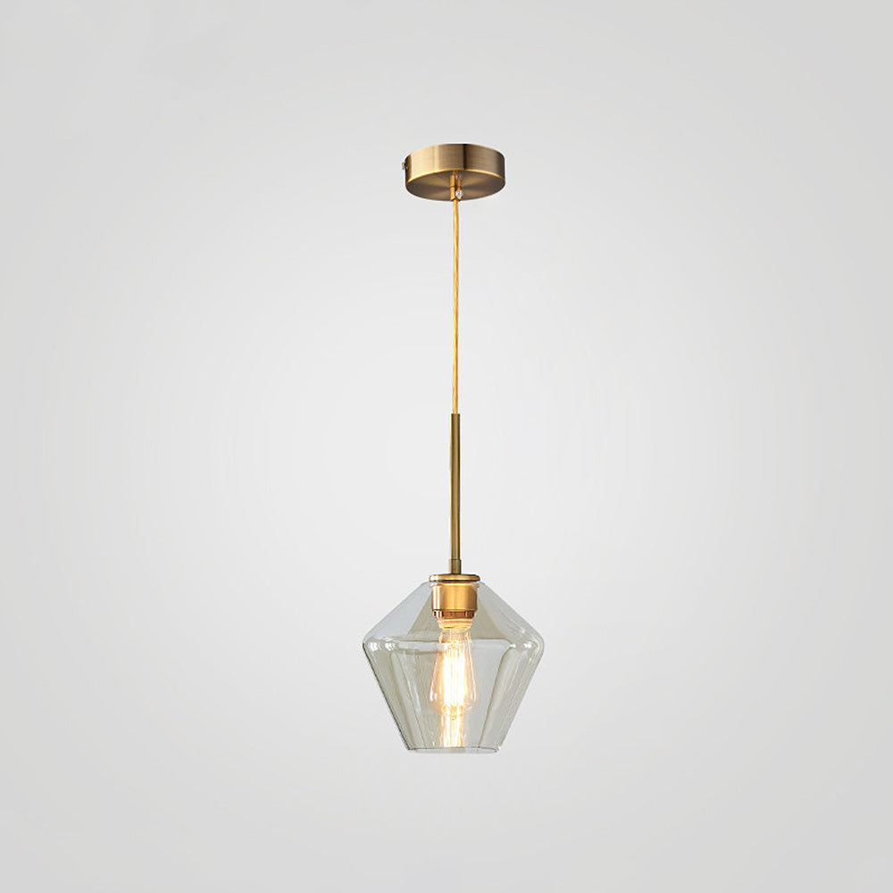 Glass Pendant Light with Industrial Vintage Style