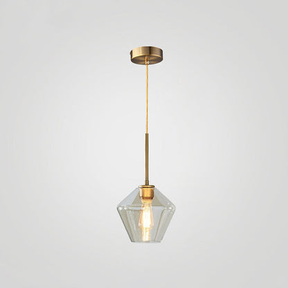 Glass Pendant Light with Industrial Vintage Style