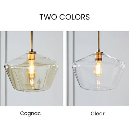 Glass Pendant Light with Industrial Vintage Style