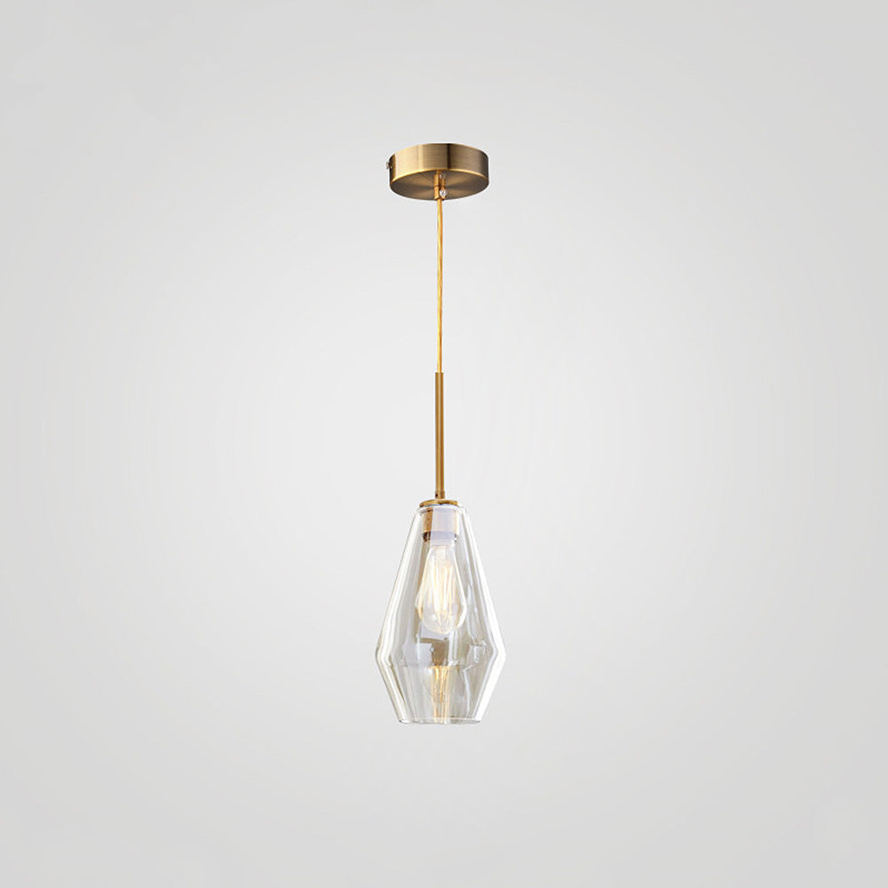 Glass Pendant Light with Industrial Vintage Style
