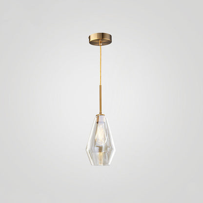 Glass Pendant Light with Industrial Vintage Style